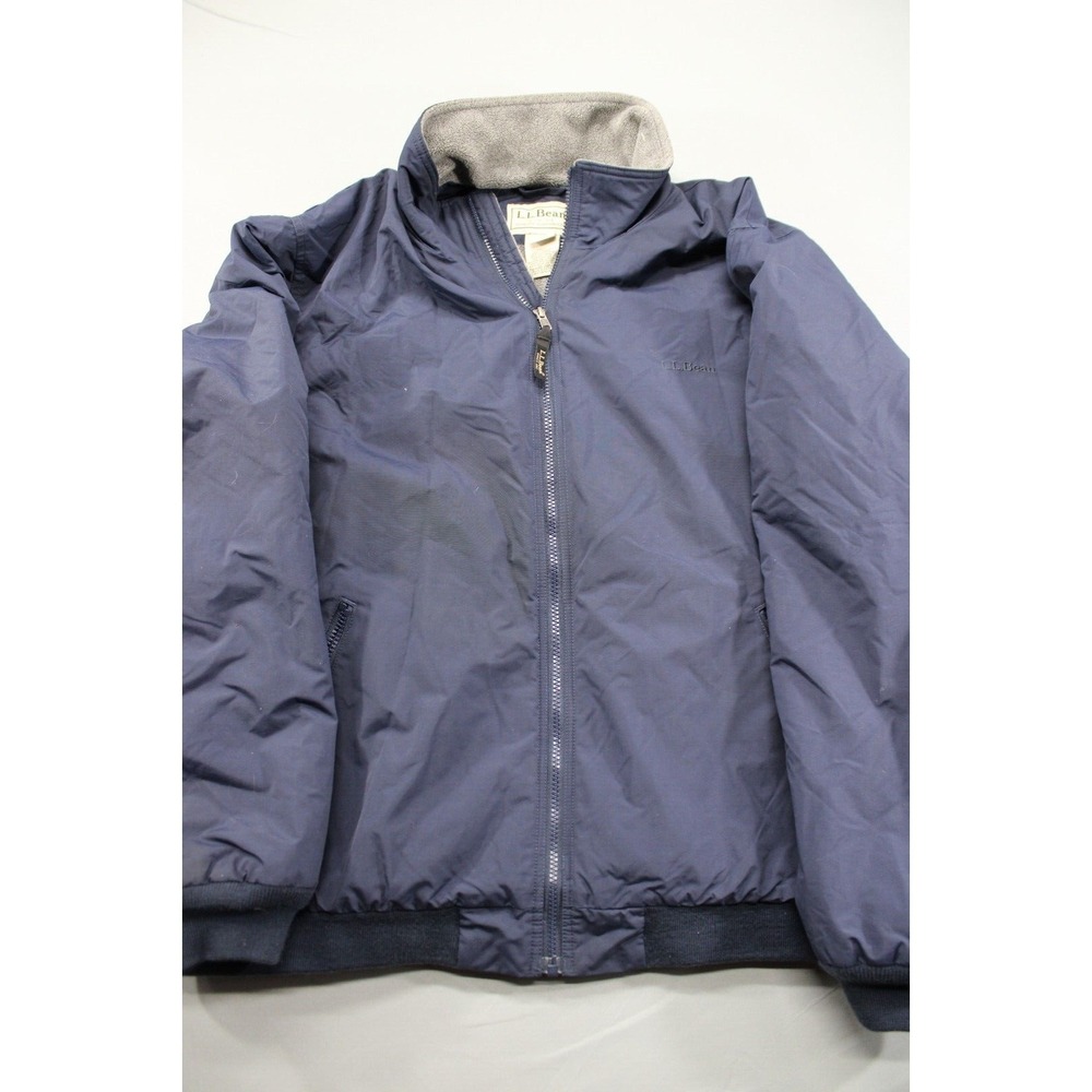 L.L. Bean Men's Warm-Up Jacket Fleece Lined Blue Size XL Reg‎